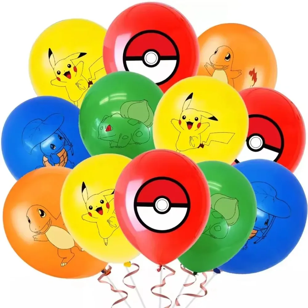 Event Party - 포켓몬스터 그림이 그려진 라텍스 풍선 10개