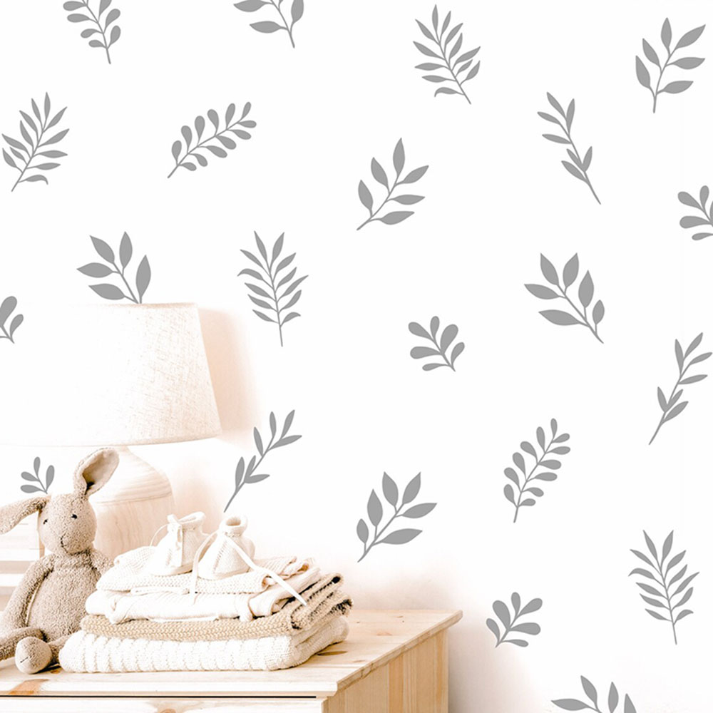 Flower Wall Panel - 식물 잎 벽 스티커 놀이방 침실