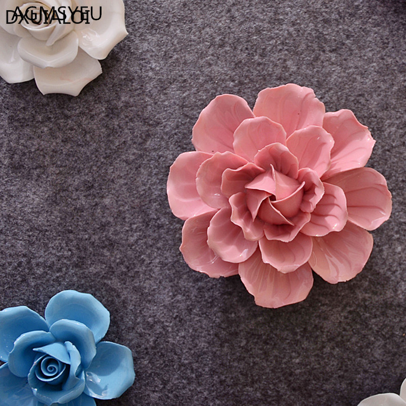 벽에 부착하는 세라믹 꽃 모양 벽 스티커 1개, 카멜리 - Flower Wall Panel 리뷰 및 가격