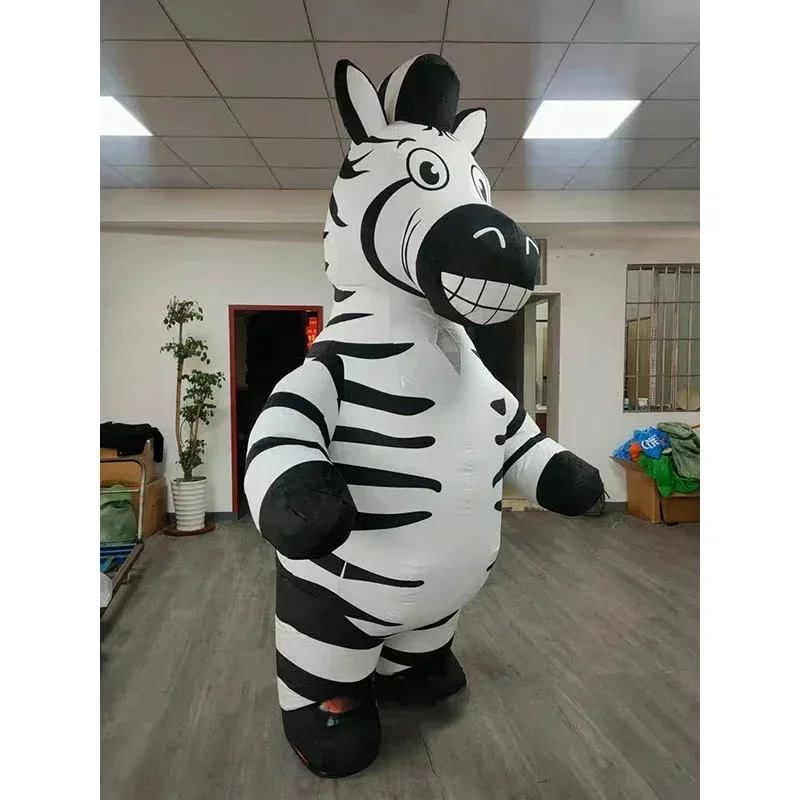 성인용 에어식 얼룩말 마스코트 의상, 전신 플러시 소재 - Event & Party Supply Photos 리뷰 및 가격