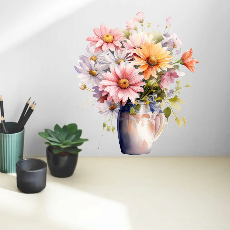 C51 #   미니멀한 디자인의 꽃 벽 스티커, 욕실  - Flower Wall Panel 리뷰 및 가격