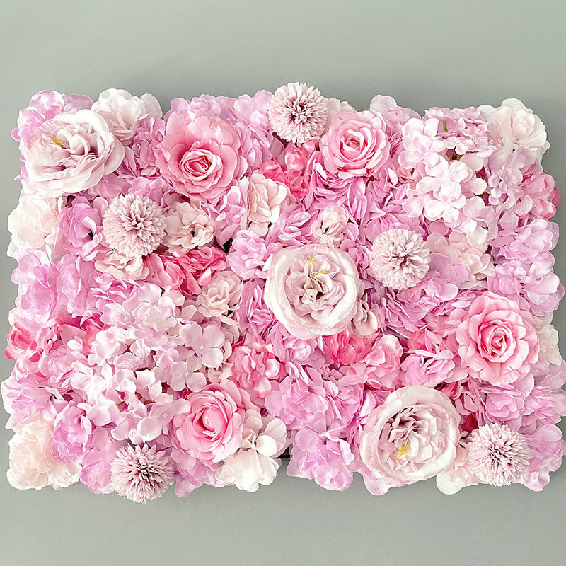 보라색 핑크 인공 꽃 벽 패널, 크리스마스 장식, 생일 - Flower Wall Panel 리뷰 및 가격