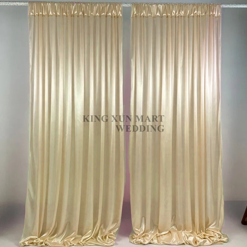 흰색 패널 아이스 실크 웨딩 배경 커튼, 야외 무대 배 - Flower Wall Panel 리뷰 및 가격