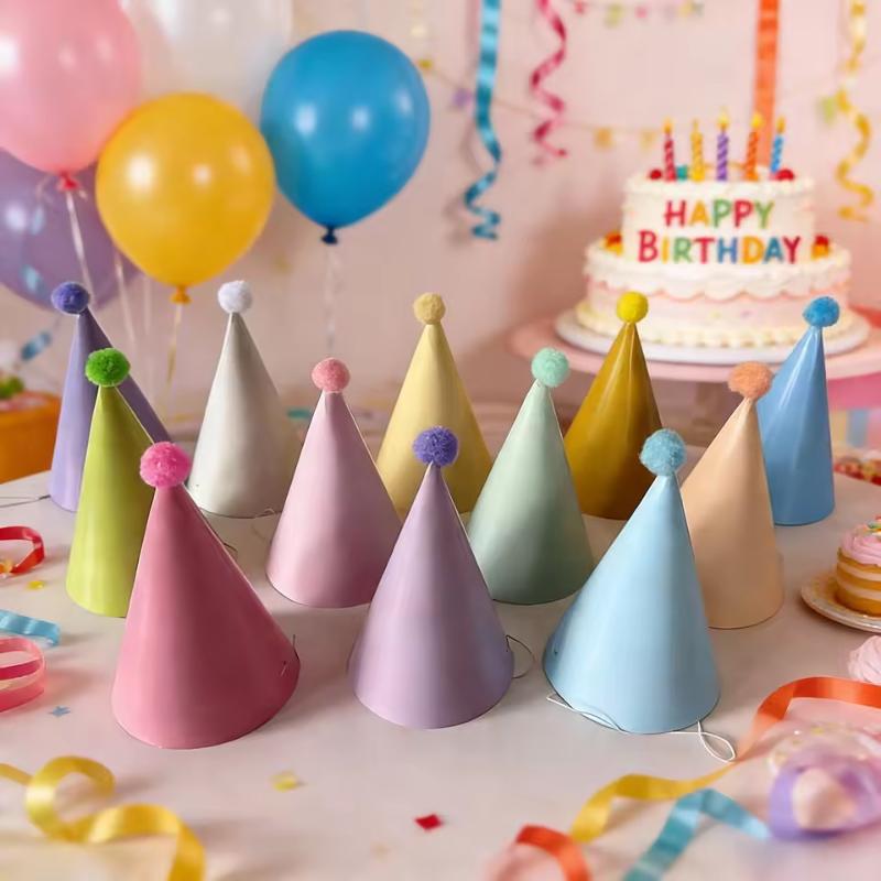 /HTF/10개 세트, 다채로운 색상의 생일 파티용 모 - Party Hat Cone 리뷰 및 가격