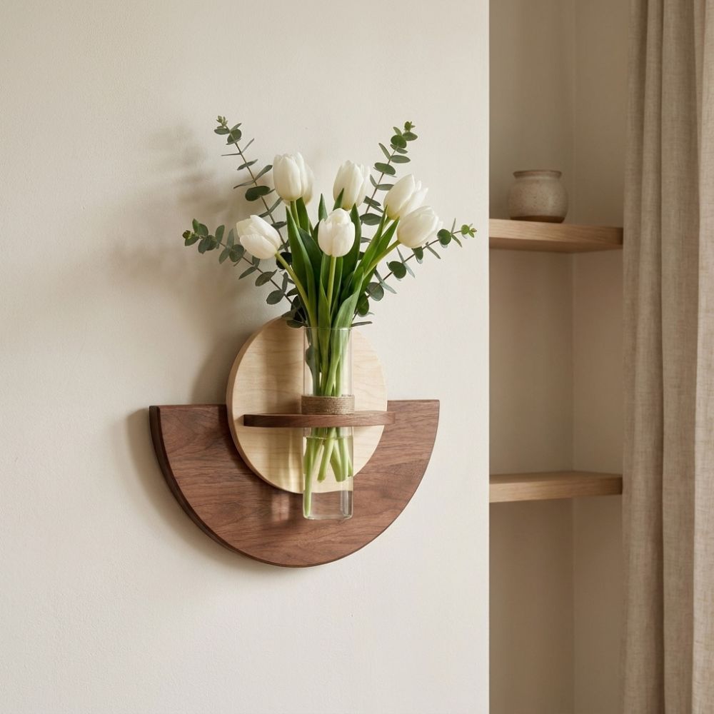 타원형 나무 벽걸이 화분 선반 공간 절약형 수경 재배  - Flower Wall Panel 리뷰 및 가격