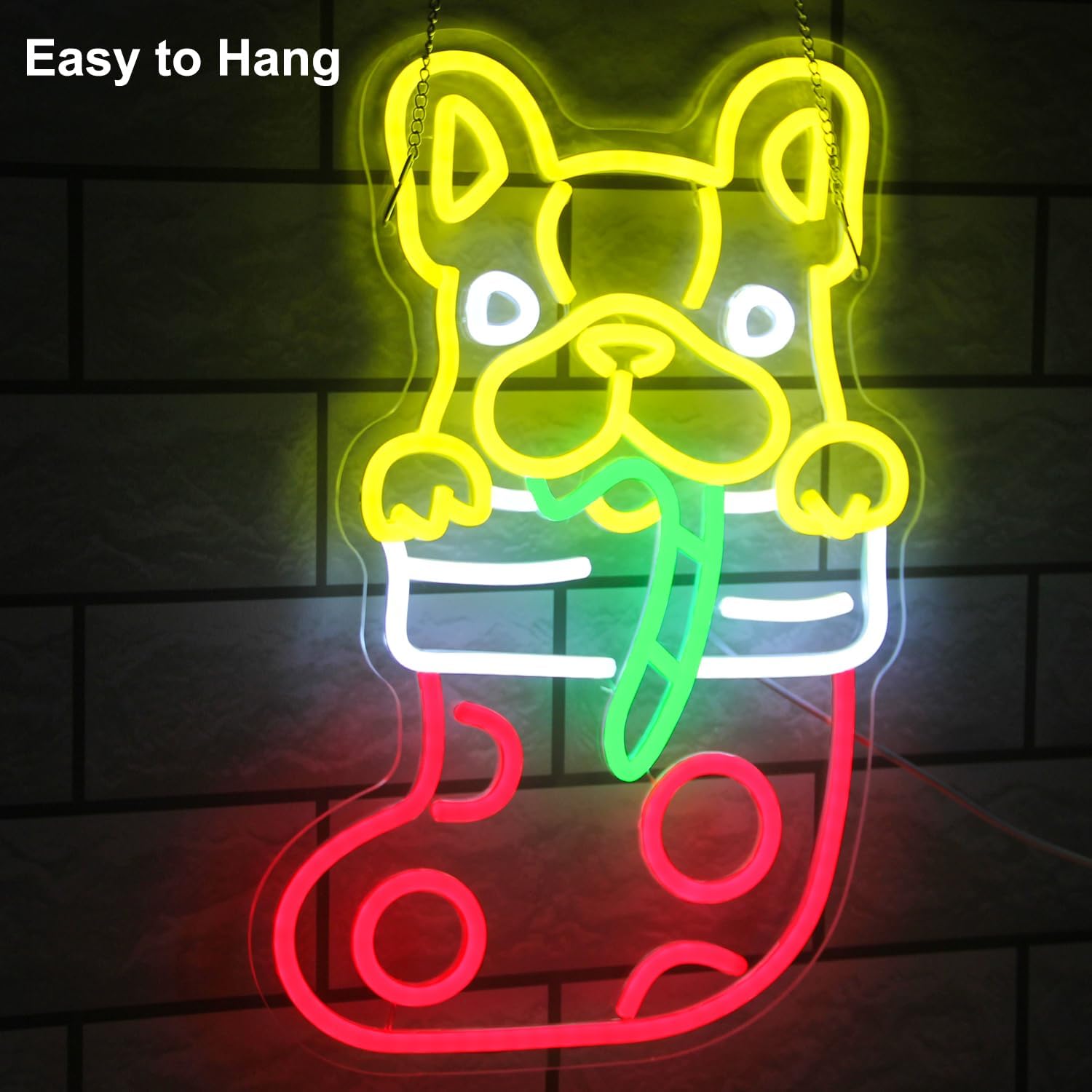 프렌치 불독 크리스마스 장식용 네온사인, LED 네온  - Neon Sign Party 리뷰 및 가격